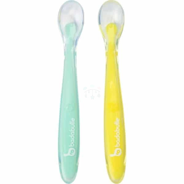 Cuillères Pour Bébé En Silicone X2 Badabulle