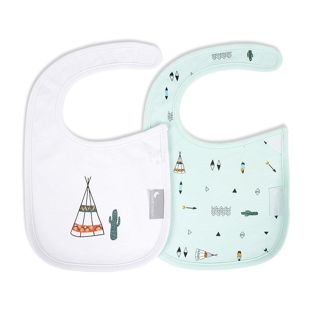Pack 2 Bavoirs avec Scratch Vert