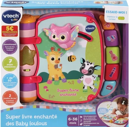 SUPER LIVRE ENCHANTÉ DES BABY LOULOUS (ROSE) Vtech