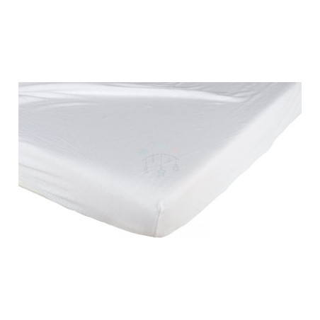 DRAP HOUSSE COTON POUR LIT MATELAS 60X120 CM BLANC CANDIDE