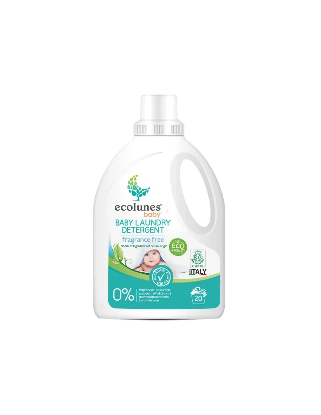 Ecolunes Lessive Bébé Écologique et Hypoallergénique 1L