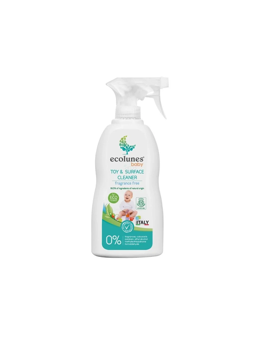 Ecolunes Spray Nettoyant Jouets et Surfaces Écologique Et Hypoallergénique 300ml