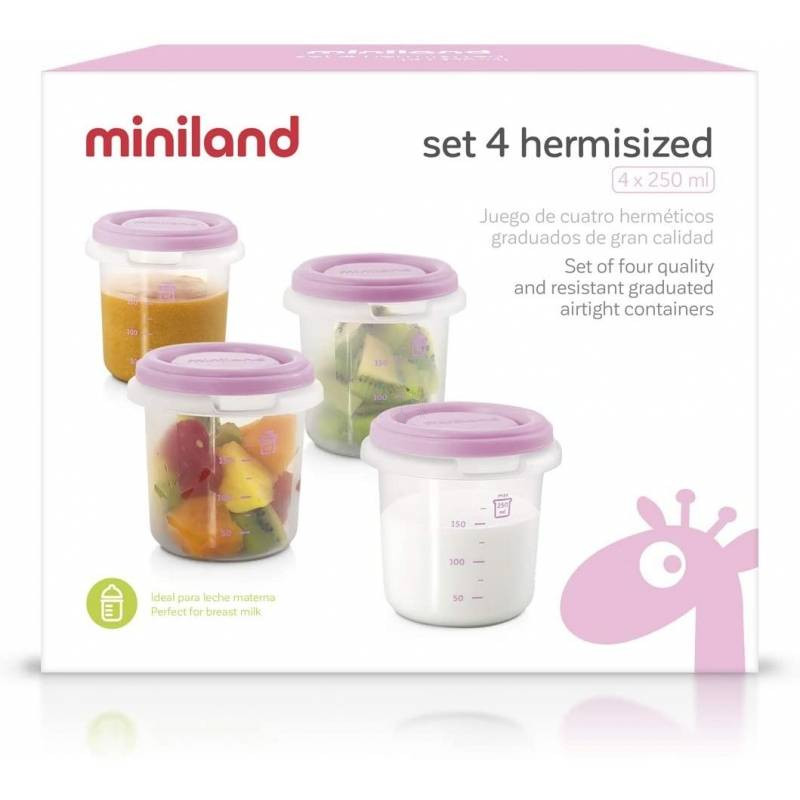 Set de 4 Pot de conservation Rose – Miniland