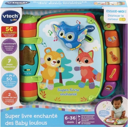 SUPER LIVRE ENCHANTÉ DES BABY LOULOUS (BLEU) Vtech